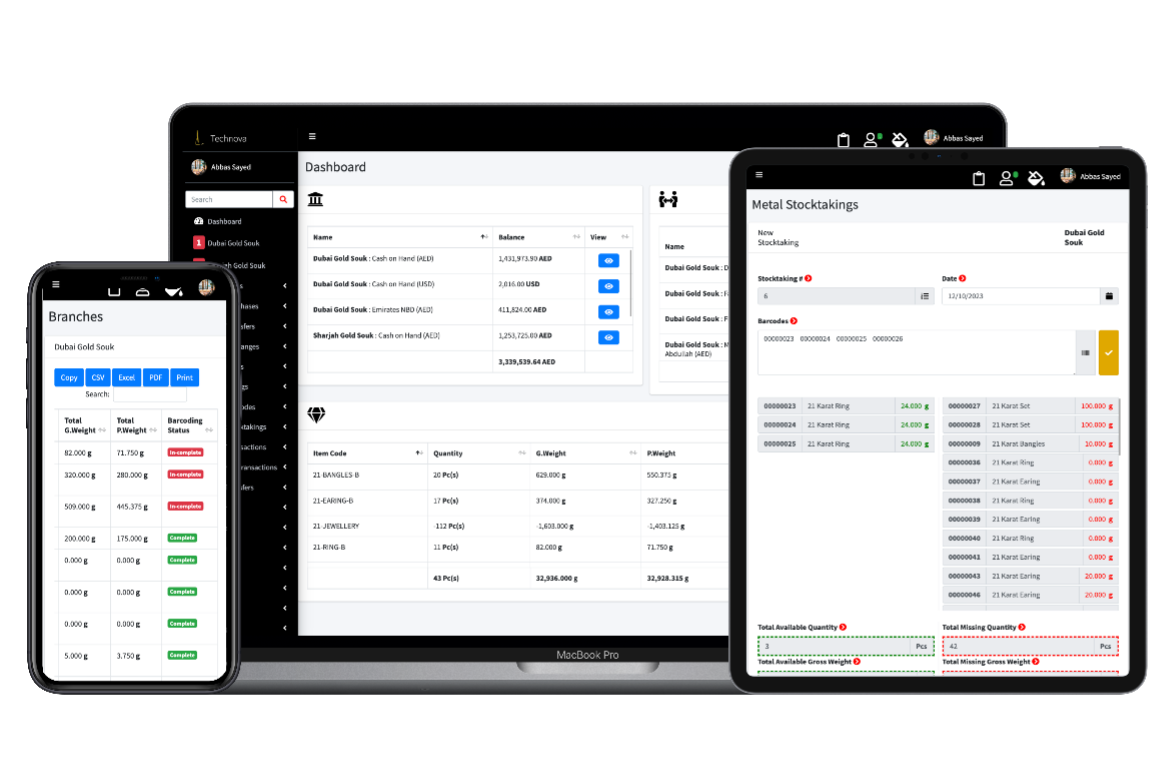 Featured Jewelry Inventory & Finance Management Billing Software
